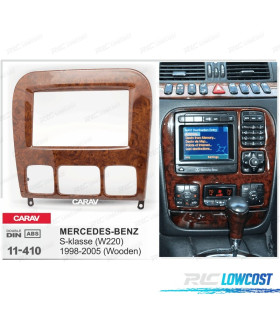 TELAI IN LEGNO DI ALTA QUALITÀ LUCIDO, RADIO 2-DIN PER MERCEDES CLASSE-S