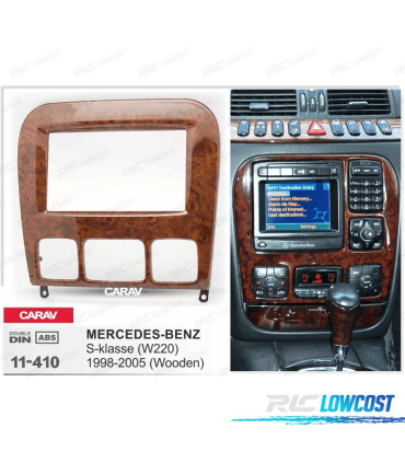 TELAI IN LEGNO DI ALTA QUALITÀ LUCIDO, RADIO 2-DIN PER MERCEDES CLASSE-S