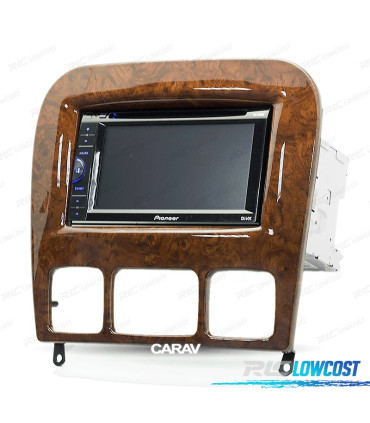 TELAI IN LEGNO DI ALTA QUALITÀ LUCIDO, RADIO 2-DIN PER MERCEDES CLASSE-S