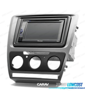 TELAIETTO GRIGIO RADIO 2-DIN PER SKODA OCTAVIA 08-13 CON ARIA CONDIZIONATA MANUALE