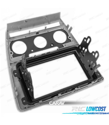 TELAIETTO GRIGIO RADIO 2-DIN PER SKODA OCTAVIA 08-13 CON ARIA CONDIZIONATA MANUALE