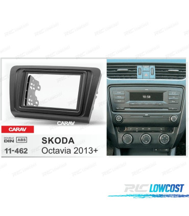 CORNICE NERA PER AUTORADIO 2-DIN PER SKODA OCTAVIA 13