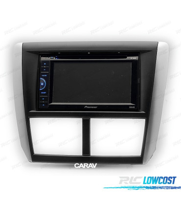 TELAIO NERO GRIGIO RADIO 2-DIN PER SUBARU FORESTER 08-12 IMPREZA 07-12