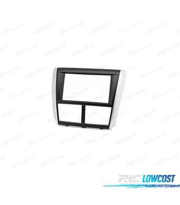 TELAIO NERO GRIGIO RADIO 2-DIN PER SUBARU FORESTER 08-12 IMPREZA 07-12