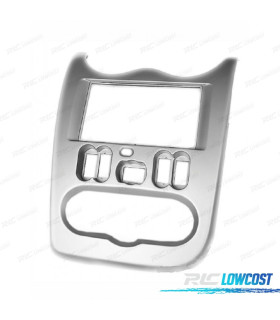 TELAIO GRIGIO RADIO 2-DIN PER RENAULT DACIA LOGAN SANDERO DUSTER NISSAN NP200