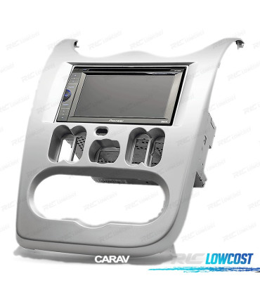 TELAIO GRIGIO RADIO 2-DIN PER RENAULT DACIA LOGAN SANDERO DUSTER NISSAN NP200
