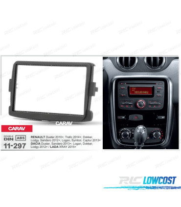 CORNICE NERA RADIO 2-DIN PER RENAULT DACIA DUSTER LOGAN CAPTUR SYMBOL DOKKER LODGY SANDERO TRAFIC