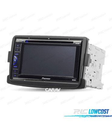 CORNICE NERA RADIO 2-DIN PER RENAULT DACIA DUSTER LOGAN CAPTUR SYMBOL DOKKER LODGY SANDERO TRAFIC