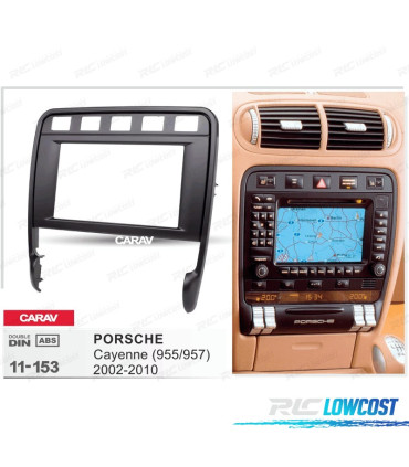 CORNICE NERA RADIO 2-DIN PER PORSCHE CAYENNE 02-10