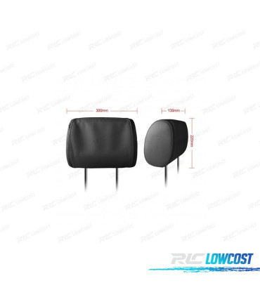 COPPIA DI POGGIATESTA DVD CON SCHERMO 9 POLICI, COLORE NERO