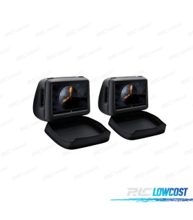 COPPIA DI POGGIATESTA CON DVD E HDMI LCD 10,1 1080P TOUCHSCREEN