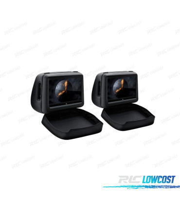 COPPIA DI POGGIATESTA CON DVD E HDMI LCD 10,1 1080P TOUCHSCREEN