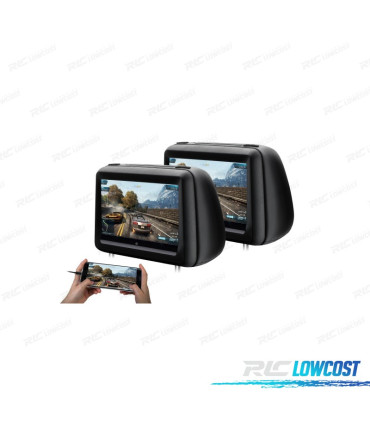 COPPIA DI POGGIATESTA CON DVD E HDMI LCD 10,1 1080P TOUCHSCREEN