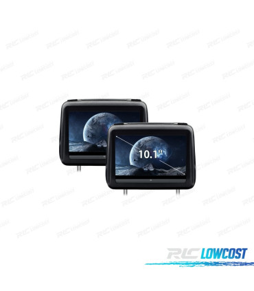 COPPIA DI POGGIATESTA CON DVD E HDMI LCD 10,1 1080P TOUCHSCREEN