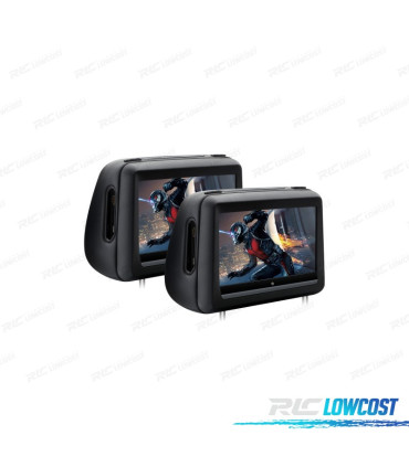 COPPIA DI POGGIATESTA CON DVD E HDMI LCD 10,1 1080P TOUCHSCREEN