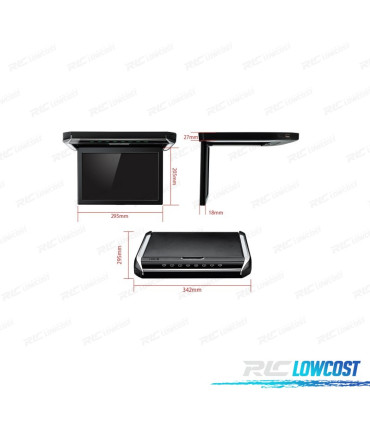 SCHERMO PER TETTO DA 12,1" HD CON HDMI 1080P USB SD E LUCE