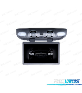 SCHERMO PER TETTO GRIGIO 15,6" CON LETTORE DVD ALTOPARLANTI LUCE E GIOCHI 32 BIT