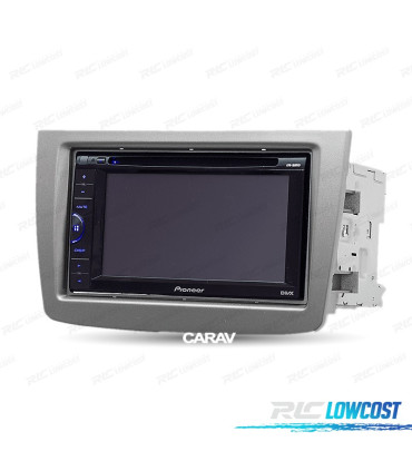 Telaio grigio radio 2-DIN per Alfa Romeo MiTo.