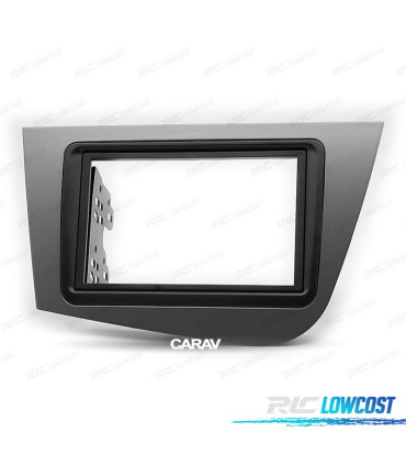 Telaio radio 2-DIN grigio per SEAT LEON 05-12.