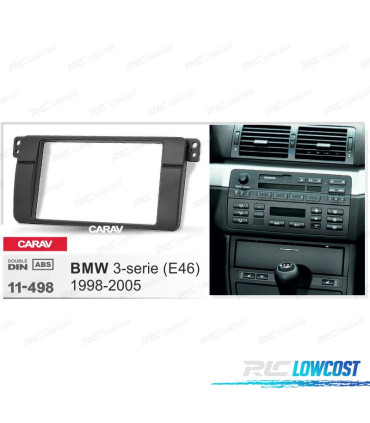CORNICE NERA PER AUTORADIO 2-DIN PER BMW SERIE 3 E46