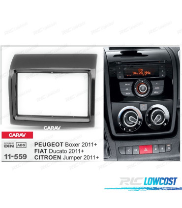 CORNICE NERA LUCIDA RADIO 2-DIN PER CITROEN JUMPER PEUGEOT BOXER FIAT DUCATO
