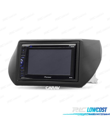CORNICE NERA RADIO 2-DIN PER CITROEN NEMO PEUGEOT BIPPER FIAT FIORINO, QUBO
