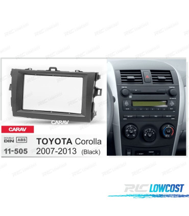 CORNICE NERA RADIO 2-DIN PER TOYOTA COROLLA 07-13
