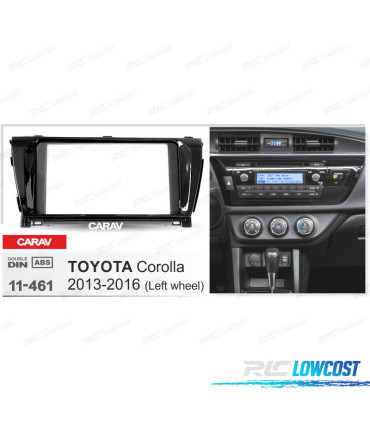 CORNICE NERA LUCIDA RADIO 2-DIN PER TOYOTA COROLLA 13-16
