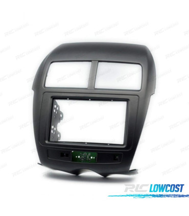 TELAIO NERO CON PCB RADIO 2-DIN PER CITROEN C4 MITSUBISHI ASX RVR OUTLANDER SPORT PEUGEOT 4008