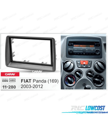 TELAIO GRIGIO SCURO 2-DIN PER FIAT PANDA