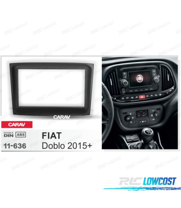 CORNICE NERA RADIO 2-DIN PER FIAT DOBLO 2015
