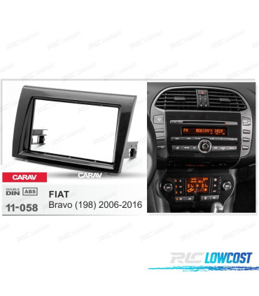 CORNICE NERA RADIO 2-DIN PER FIAT BRAVO