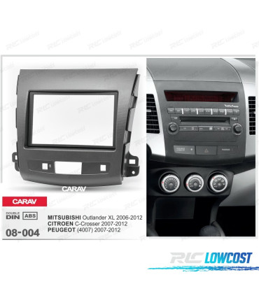 TELAIO GRIGIO SCURO RADIO 2-DIN 7" PER CITROEN C-CROSSER MITSUBISHI OUTLANDER XL PEUGEOT 4007