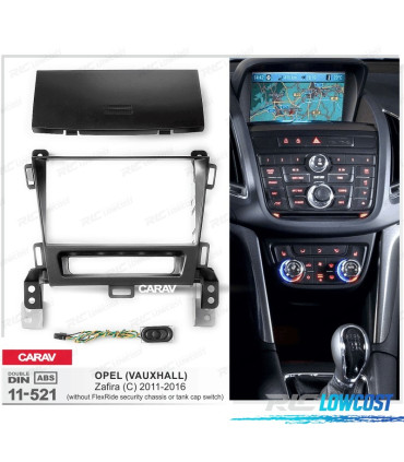 CORNICE NERA RADIO 2-DIN PER OPEL ZAFIRA 11-16