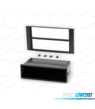 TELAIO NERO RADIO 1-DIN PER FORD FOCUS C-MAX S-MAX FUSION TRANSIT FIESTA GALAXY KUGA CON SPORTELLO
