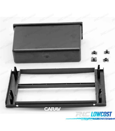 TELAIO NERO RADIO 1-DIN PER FORD FOCUS C-MAX S-MAX FUSION TRANSIT FIESTA GALAXY KUGA CON SPORTELLO