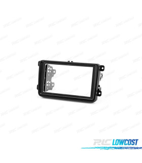 CORNICE NERA RADIO 2-DIN PER SEAT ALTEA LEON TOLEDO SKODA FABIA OCTAVIA SUPERB VOLKSWAGEN VW TIGUAN GOLF PASSAT POLO...