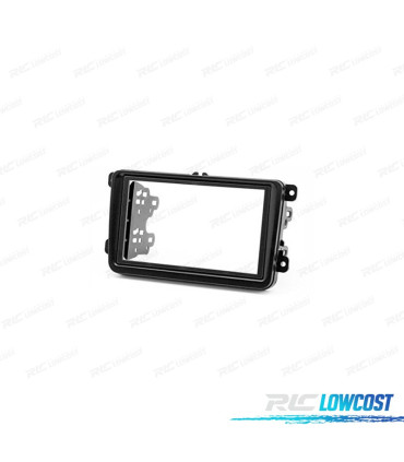 CORNICE NERA RADIO 2-DIN PER SEAT ALTEA LEON TOLEDO SKODA FABIA OCTAVIA SUPERB VOLKSWAGEN VW TIGUAN GOLF PASSAT POLO...