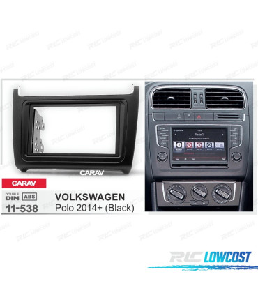TELAIETTO NERO PER AUTORADIO 2-DIN PER VOLKSWAGEN VW POLO 14