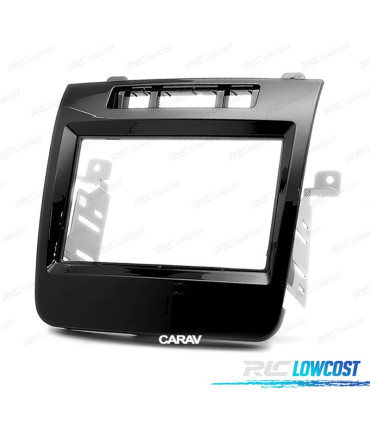 CORNICE NERA LUCIDA RADIO 2-DIN PER VOLKSWAGEN VW TOUAREG 10-14