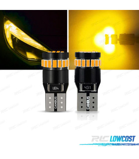 2 LAMPADE ARANCIONI A LED PER FRECCE W5W T10