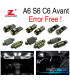 KIT 20 LAMPADE LED INTERNE PER AUDI A6 S6 RS6 C6 AVANT 2005-2011