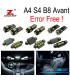 KIT 20 LAMPADE LED INTERNE PER AUDI A4 S4 B8 QUATTRO AVANT