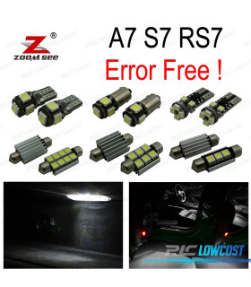 KIT 16 LAMPADE LED INTERNE PER AUDI A7 S7 RS7 C7 QUATTRO 2011-2017