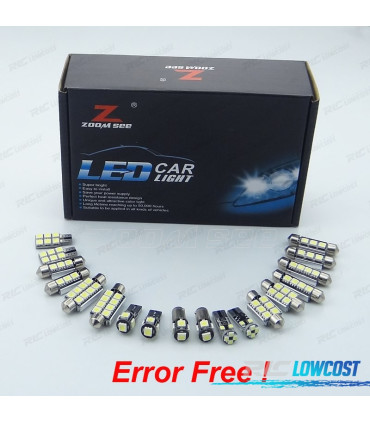 KIT 20 LAMPADE LED INTERNE PER AUDI A4 S4 RS4 B6 B7 SEDAN SALOON SOLO 2002-2008