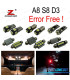KIT 23 LAMPADE LED INTERNE PER AUDI A8 S8 D3 QUATTRO 2003-2009