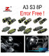 KIT 16 LAMPADE LED INTERNE PER AUDI A3 S3 8 P 2006-2013