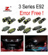 KIT 21 LAMPADE LED INTERNE PER BMW SERIE 3 E92 COUPE M GTS 316I 318I 320D 320D XDRIVE 320I 320XD 323I 2006-2013