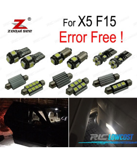 KIT 20 LAMPADE LED INTERNE PER BMW X5 F15 M SPORT SDRIVE 35I 50I 35I 35D 2014