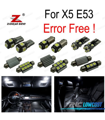 KIT 22 LAMPADE LED INTERNE PER BMW X5 E53 3.0I 4.4I 4.6IS 4.8IS 2000-2006